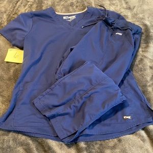 Grey’s anatomy navy scrub set large